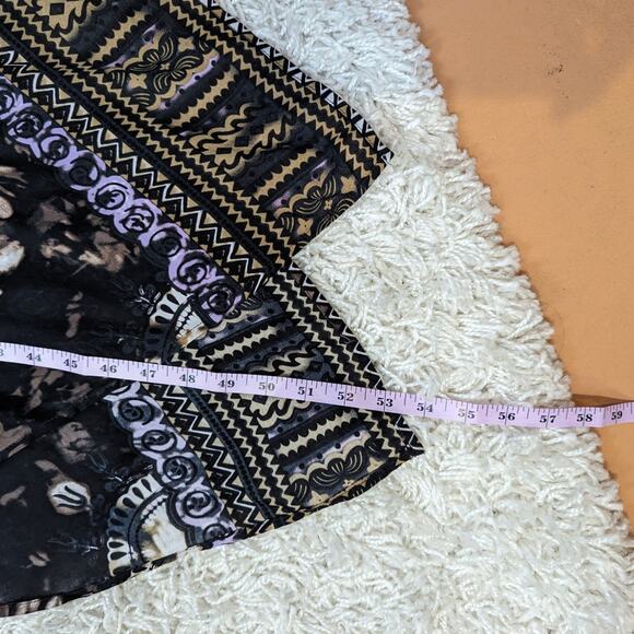 Free People Wild Divine Boho Maxi Dress Black Purple Brown Size XS - Picture 9 of 16